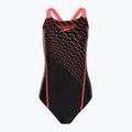 Strój pływacki jednoczęściowy damski Speedo Medley Logo Medalist black/siren red