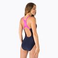 Strój pływacki jednoczęściowy damski Speedo Medley Logo Medalist true navy/neon orchid 3