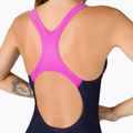 Strój pływacki jednoczęściowy damski Speedo Medley Logo Medalist true navy/neon orchid 5