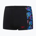 Bokserki pływackie dziecięce Speedo Digital Panel Aquashort scatter black/lava red 6