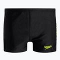 Bokserki pływackie dziecięce Speedo Plastisol Placement Aquashort black/atomic lime/tile