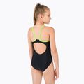 Strój pływacki jednoczęściowy dziecięcy Speedo Placement Thinstrap Muscleback black/atomic lime 3
