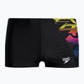 Bokserki pływackie dziecięce Speedo Digital Panel Aquashort bitmpblk/empireyel/bluflm/diva