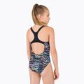 Strój pływacki jednoczęściowy dziecięcy Speedo Allover Medalist wave black/lapis/neon fire 3