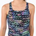 Strój pływacki jednoczęściowy dziecięcy Speedo Allover Medalist wave black/lapis/neon fire 4