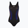 Strój pływacki jednoczęściowy damski Speedo Placement Recordbreaker black/beautifulblue/ neonorchid