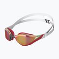 Okulary do pływania Speedo Fastskin Pure Focus Mirror white/phoenix red/usa charcoal 6