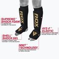 Ochraniacze piszczeli i stóp RDX Hosiery Shin Instep Foam black/gold 2