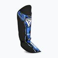 Ochraniacze na piszczele i stopy RDX Instep New Aura F17 Shin black/blue 3