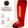 Ochraniacze piszczeli i stóp RDX Hosiery Shin Instep Foam red/white 2