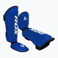 Ochraniacze piszczeli i stóp RDX T1 Shin Instep Guards blue/white 3