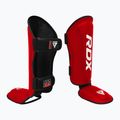 Ochraniacze piszczeli i stóp RDX T1 Shin Instep Guards red/white 2