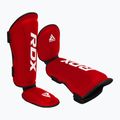 Ochraniacze piszczeli i stóp RDX T1 Shin Instep Guards red/white 3