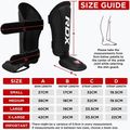 Ochraniacze piszczeli i stóp RDX T1 Shin Instep Guards red/white 8