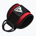 Paski z hakami na kostkę RDX A4 Ankle Straps For Gym Cable Machine red 2