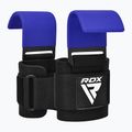 Paski do podnoszenia ciężarów z hakami RDX W5 Weight Lifting Hook Strap blue