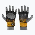 Rękawiczki treningowe RDX Weight Lifting X1 Long Strap yellow 5