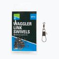 Agrafki z krętlikami do metody Preston Innovations Waggler Link Swivels black