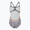 Strój pływacki jednoczęściowy damski ZONE3 Kona Speed Strap Back tribal print/black/ white/orange 2
