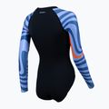 Strój pływacki jednoczęściowy damski ZONE3 OWS Renew black/multi blue 2