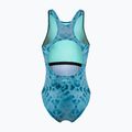 Strój pływacki jednoczęściowy damski ZONE3 Classic teal tie dye 2