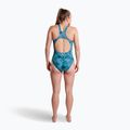 Strój pływacki jednoczęściowy damski ZONE3 Classic teal tie dye 6