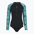 Strój pływacki jednoczęściowy damski ZONE3 Long Sleeve teal tie dye