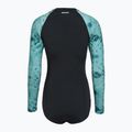 Strój pływacki jednoczęściowy damski ZONE3 Long Sleeve teal tie dye 2