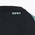Strój pływacki jednoczęściowy damski ZONE3 Long Sleeve teal tie dye 4