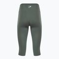 Legginsy treningowe damskie Gymshark Training Cropped obsidian / green 2