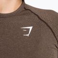 Longsleeve treningowy damski Gymshark Vital Seamless Top brown/white 5