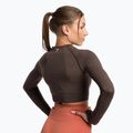 Top treningowy longsleeve damski Gymshark Vital Seamless Crop Top penny brown marl 3