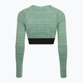 Top treningowy longsleeve damski Gymshark Vision Crop Top green/black 6