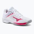 Buty do tenisa damskie Mizuno Wave Exceed Tour 4 AC white/rose red/nimbus cloud