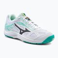 Buty do tenisa damskie Mizuno Break Shot 3 AC biało-zielone 61GA212623
