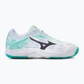 Buty do tenisa damskie Mizuno Break Shot 3 AC biało-zielone 61GA212623 2
