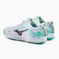 Buty do tenisa damskie Mizuno Break Shot 3 AC biało-zielone 61GA212623 3