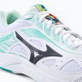 Buty do tenisa damskie Mizuno Break Shot 3 AC biało-zielone 61GA212623 8