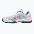 Buty do tenisa męskie Mizuno Wave Exceed Light CC white/cherry tomato/moroccan blue 10