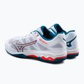 Buty do tenisa męskie Mizuno Wave Exceed Light CC white/cherry tomato/moroccan blue 3