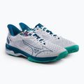 Buty do tenisa męskie Mizuno Wave Exceed Tour 5 CC white/moroccan blue/turquoise 5