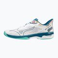 Buty do tenisa męskie Mizuno Wave Exceed Tour 5 CC white/moroccan blue/turquoise 9