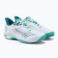 Buty do tenisa damskie Mizuno Wave Exceed Tour 5 CC white/turquoise/moroccan blue 3