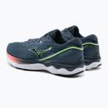Buty do biegania męskie Mizuno Wave Skyrise 3 smoke blue/ neo lime/ neon flame 4