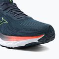 Buty do biegania męskie Mizuno Wave Skyrise 3 smoke blue/ neo lime/ neon flame 10