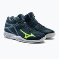 Buty do siatkówki męskie Mizuno Thunder Blade 3 Mid niebieskie V1GA217538 5