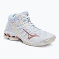 Buty do siatkówki damskie Mizuno Wave Voltage Mid białe V1GC216536