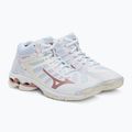 Buty do siatkówki damskie Mizuno Wave Voltage Mid białe V1GC216536 4