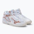 Buty do siatkówki damskie Mizuno Thunder Blade 3 Mid białe V1GC217536 4