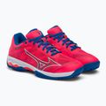 Buty do padla damskie Mizuno Wave Exceed Light CC Padel różowe 61GB222363 4